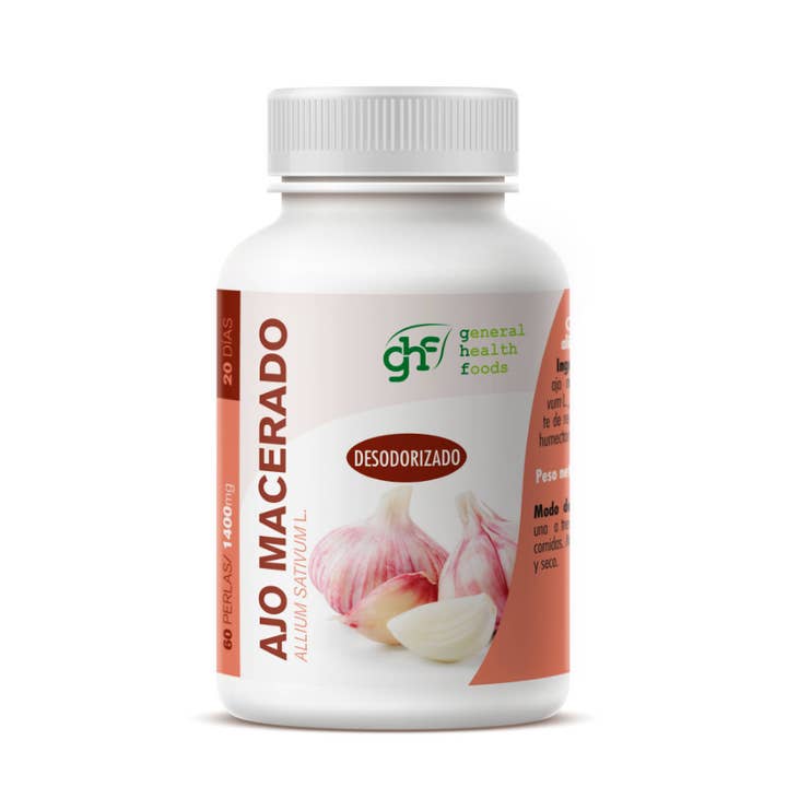 Pridahofarma - Venta al por mayor Suplementos/vitaminas para beber - GHF Ajo Macerado desodorizado 60 perlas