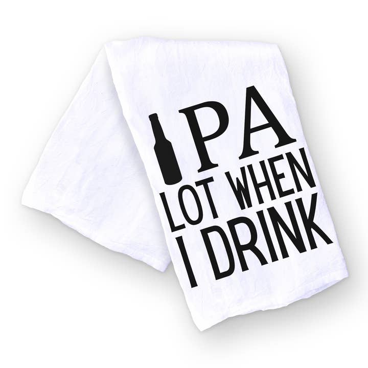 Designing Moments - Wholesale Tea Towel - IPA Lot, Cheeky and Funny Bar and Kitchen Hand and Dish Towel