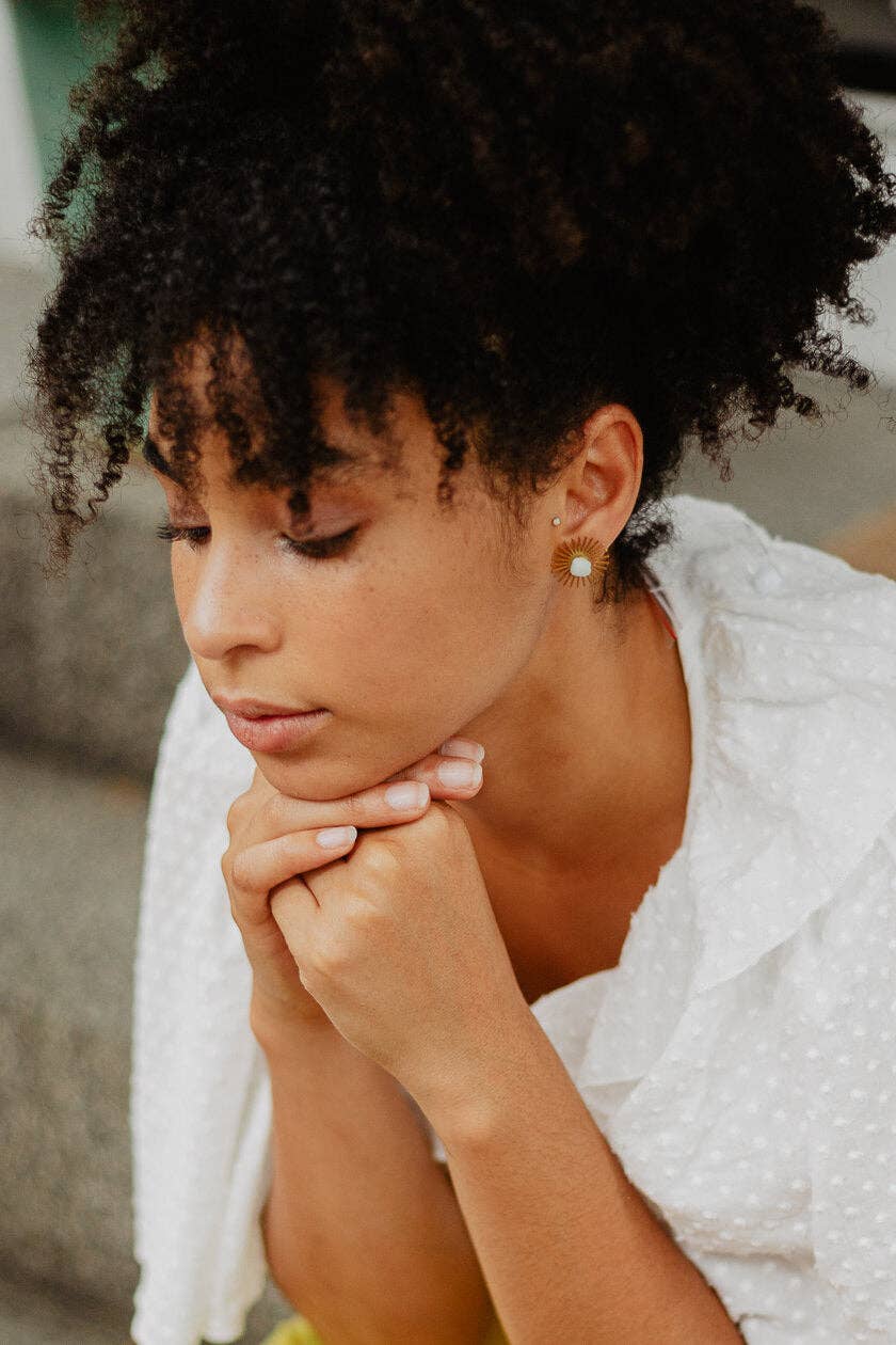 Peter and June - Venta al por mayor Pendientes de botón/aretes de poste - Sommar - Tachuelas con capas2