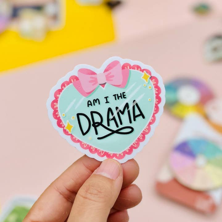 Am I The Drama Matte Vinyl Sticker for wholesale by Occasionalish
