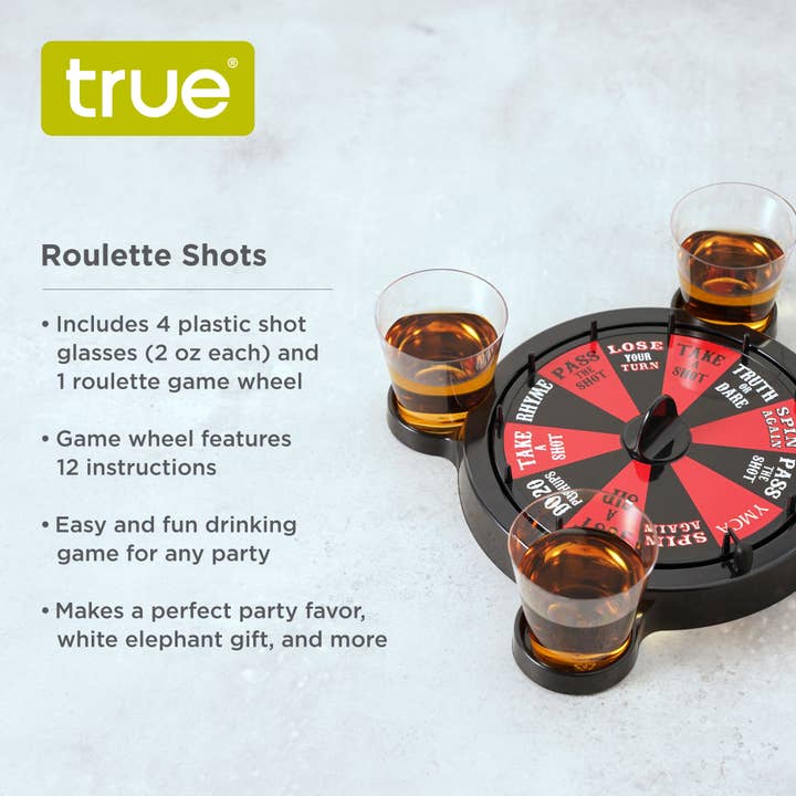 TRUE - Wholesale Board Game - Roulette Shots Party Shot Drinking Board Game