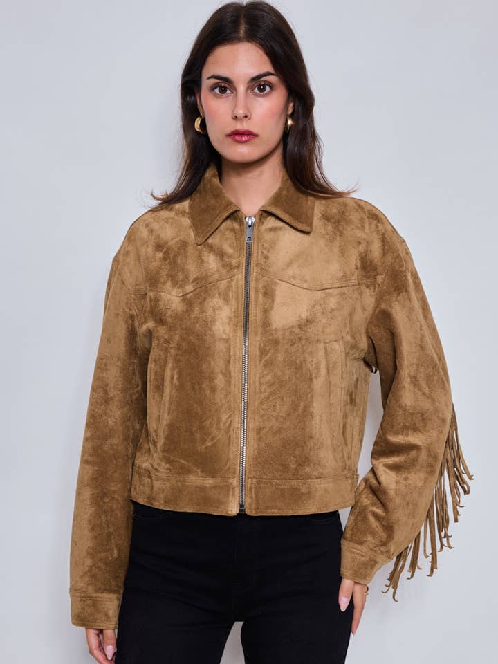 KY CREATION PARIS - Wholesale Coat - Women's - Fringed suede jacket1
