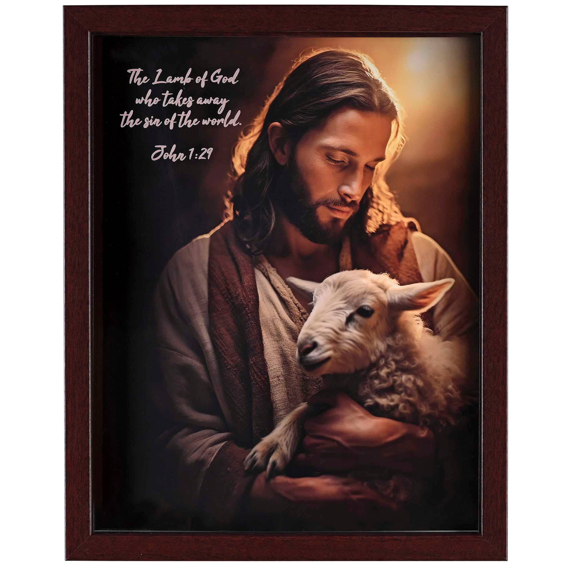 Dicksons – Impressão artística por atacado – Arte de parede emoldurada Cordeiro de Deus Jo 1:29 11x141