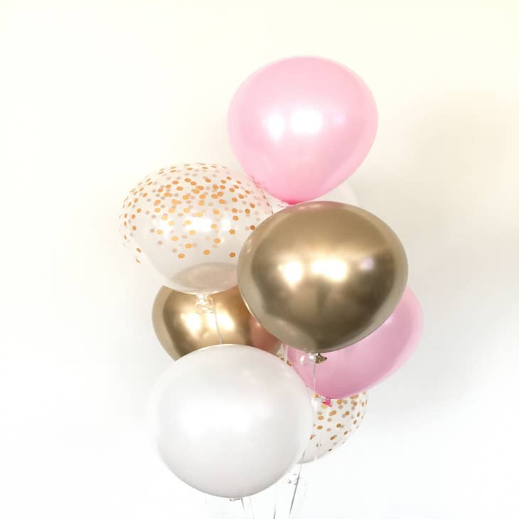 Globos rosas de 12 pulgadas, globos de látex rosa y blanco, globos de  cumpleaños, globos de baby shower, globos de boda, paquete de 60 unidades