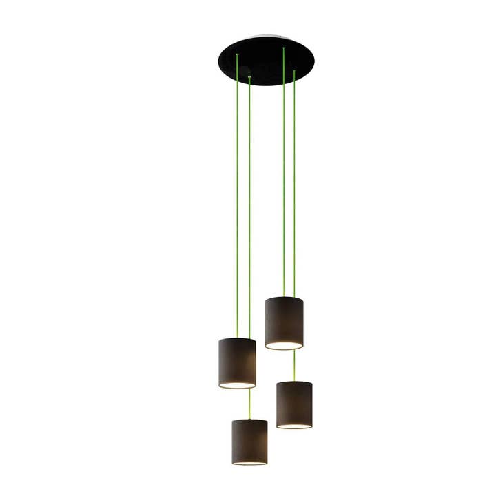 Suspension à 4 chutes avec XXL Rose-One rond 400 mm pour la vente par LIGHTINUP S.R.L.