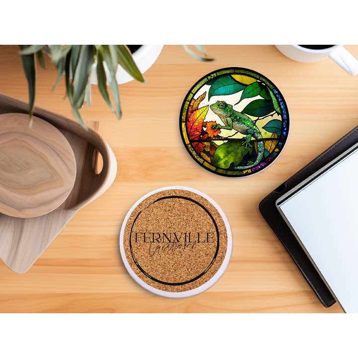 Fernville Creations - Wholesale Coasters - Chameleon Coaster, Rain Forest Decor, Nature Lover Gift3