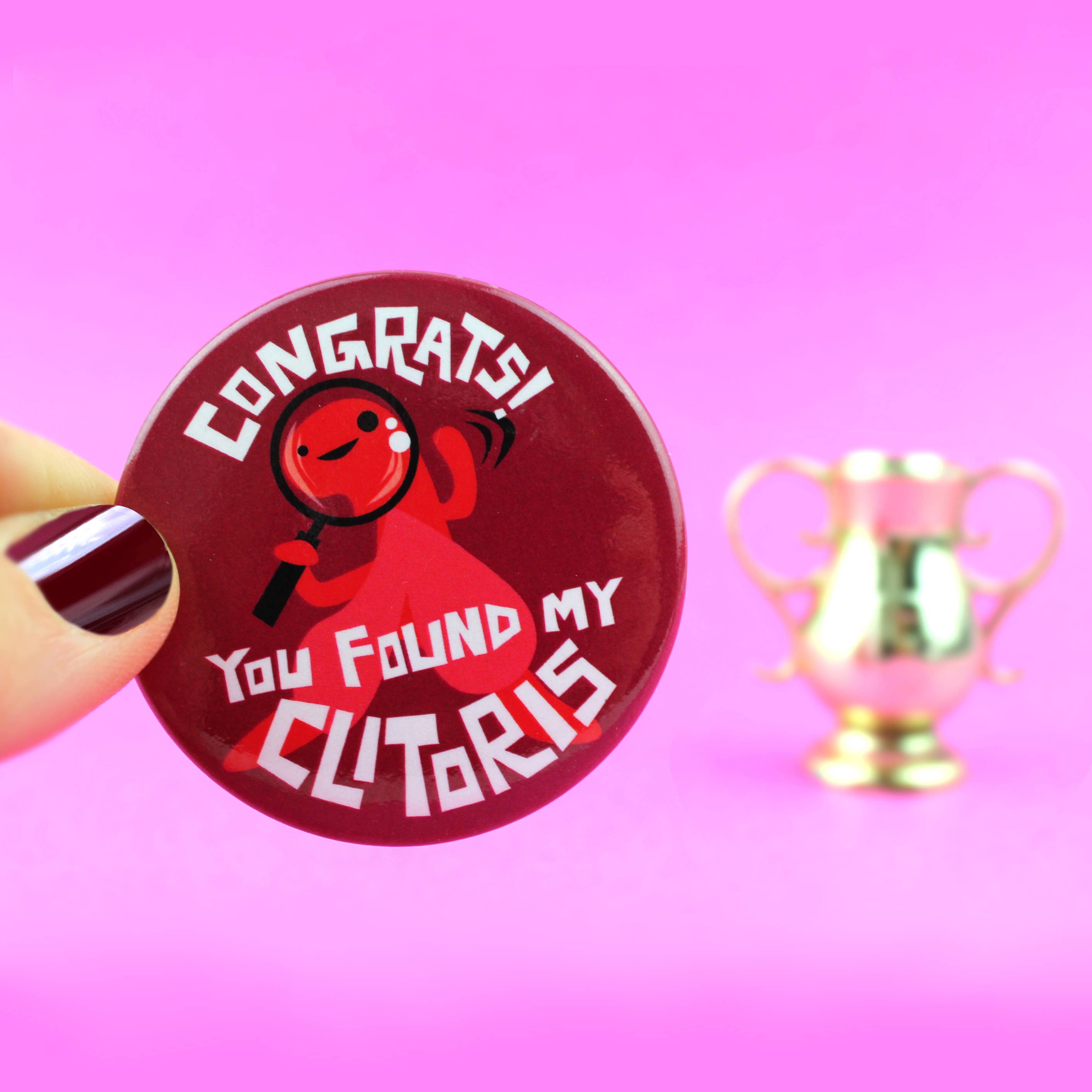 I Heart Guts | Organ Plushies Wholesale - Wholesale Magnet - Congrats! You Found My Clitoris Magnet3