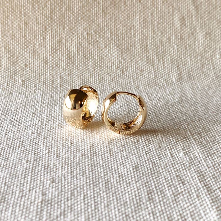 GoldFi - Wholesale Huggie Earrings - 18k Gold Filled Chunky Clicker Earrings