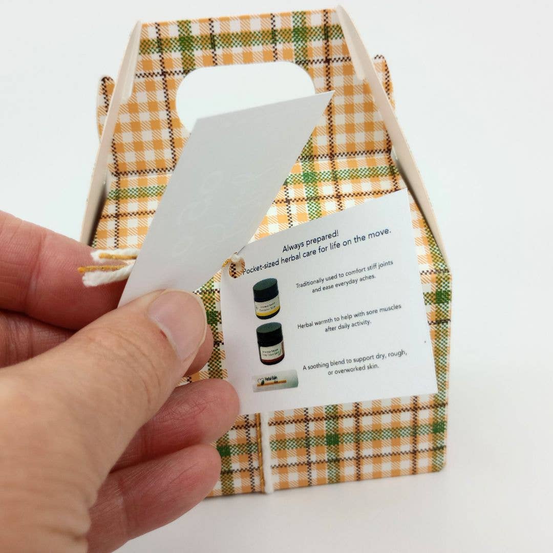 Auminay Naturals - Wholesale Gift Bag Set/Pack - Relief to Go Gift Set - Fall Plaid1