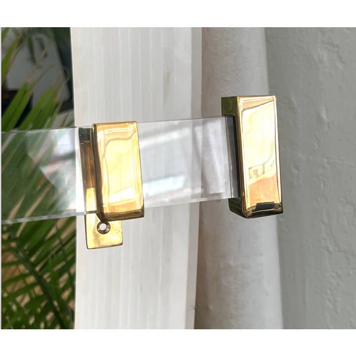 LuxHoldups - Wholesale Knob/Pull - Brass End Cap for Lucite Curtain Rod by Luxholdups4