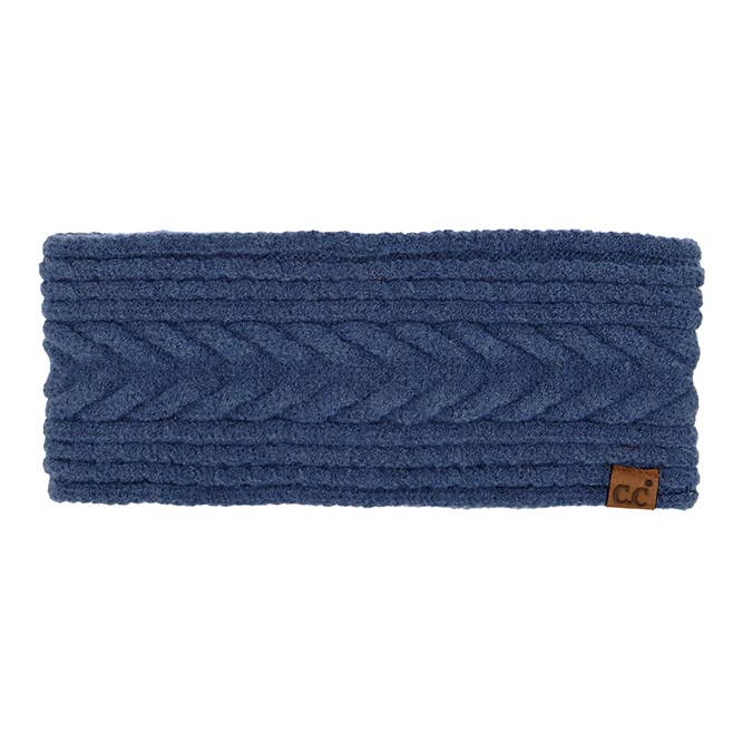 Hana - Wholesale Fashion Headband - Women's - C.C Cable Knit Lining Headwrap Winter Headband
