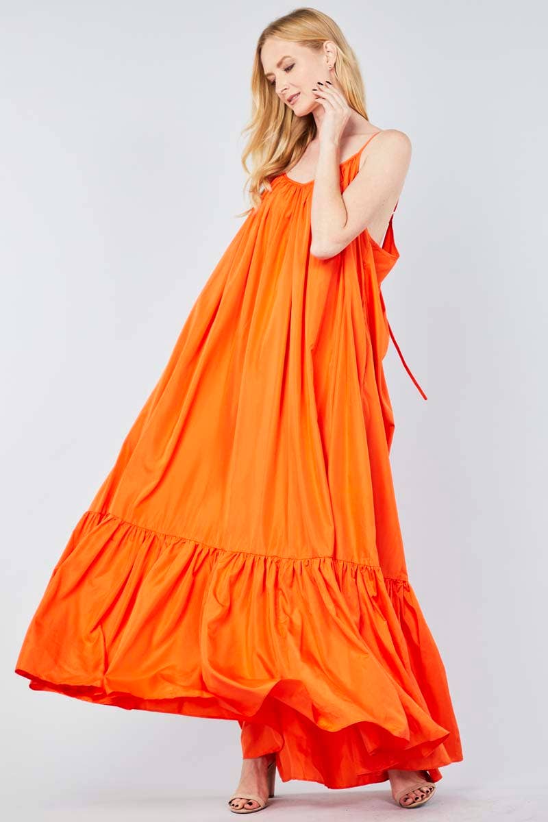 TOV - Vente Robe – femme - [OP4178] Robe à bretelles spaghetti avec dos bas42