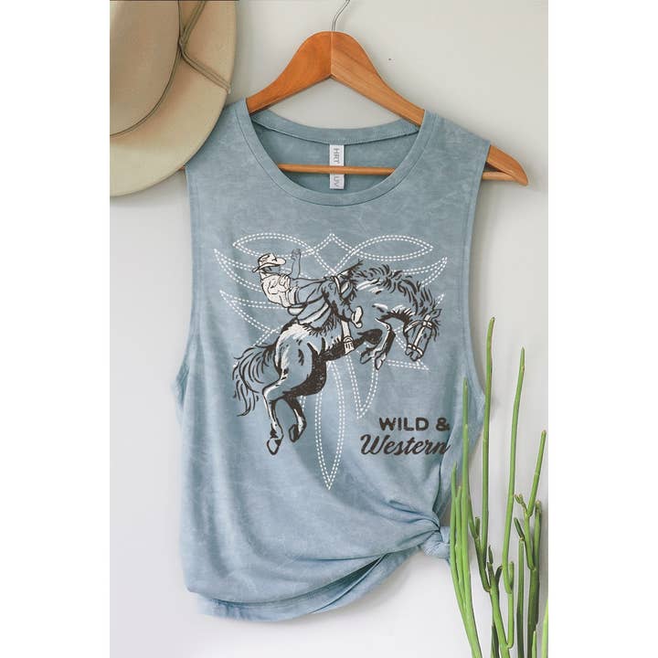 HRTandLUV - Wholesale Tank Top - Women's - WILD N WESTERN MINERAL GRAPHIC TANK TOP
