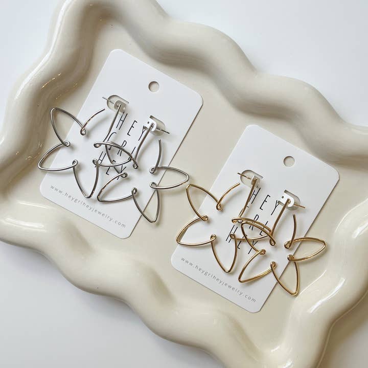 Hey Grl Hey Jewelry - Vente Boucles d'oreilles pendantes - Les Boucles d'Oreilles Fleur de Nigelle0