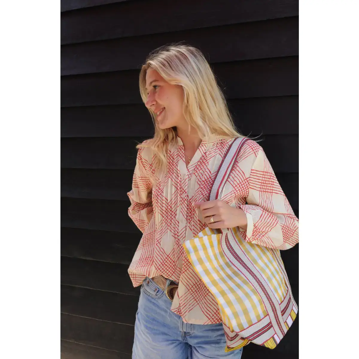 B A O B A B - Mode - Wholesale Jas - Dames - Top Naomi rode lijnen1