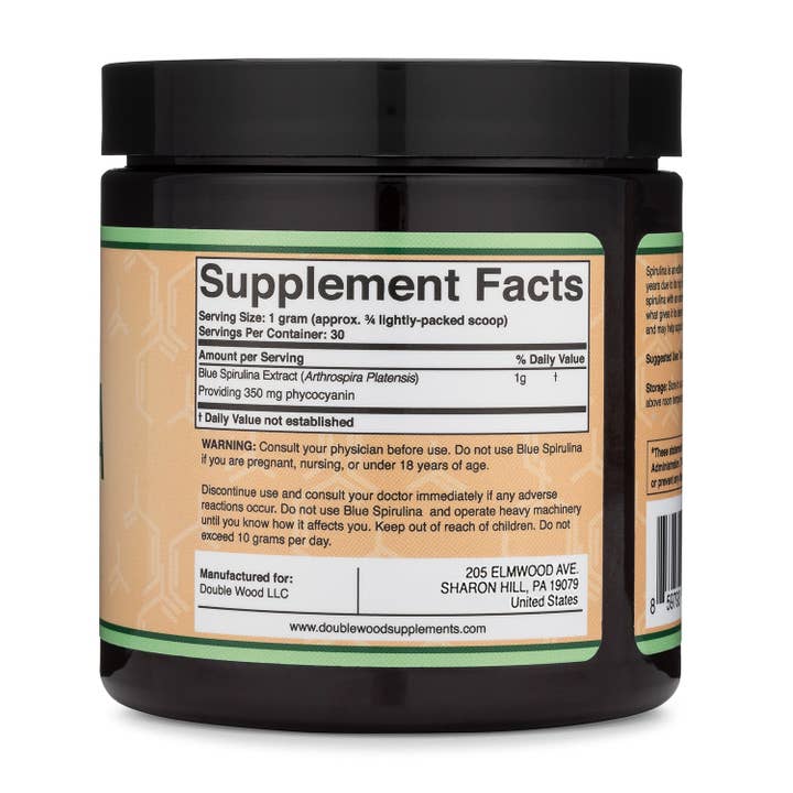 Double Wood Supplements - Wholesale Protein/Superfood Powder - Blue Spirulina2