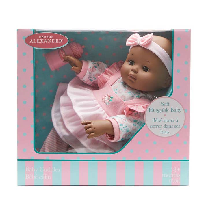 Madame Alexander - Wholesale Doll - Kids - Baby Cuddles Doll with Pink Floral, Dark Skin Tone4