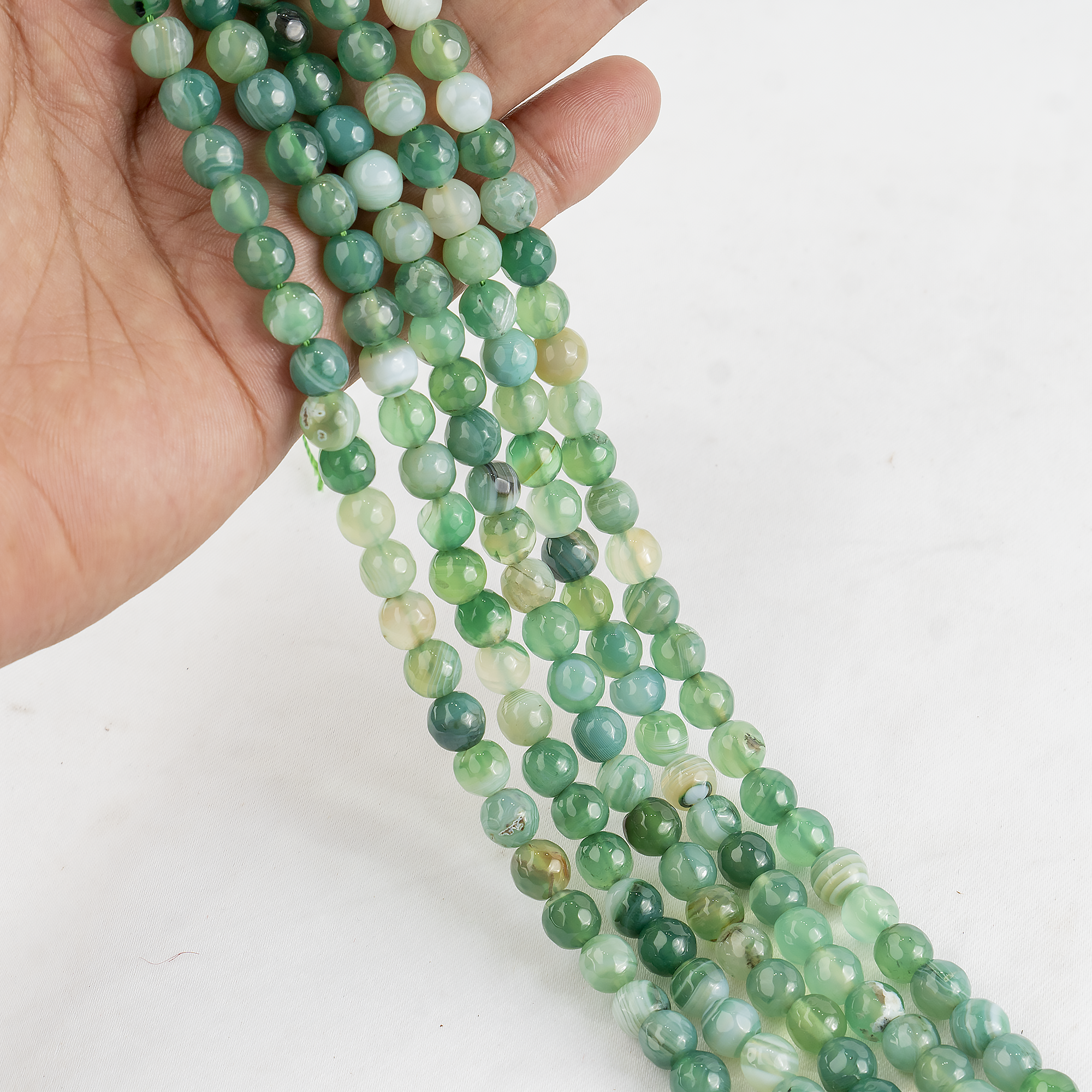Soothing Crystals Beads - Wholesale Kralen - Facetkraal | Gestreepte Groene Agaat | Kristalkralen4