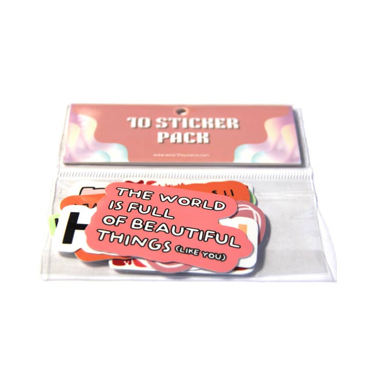 10 Stickers Bundle Pack V2 for wholesale by Wear The Peace