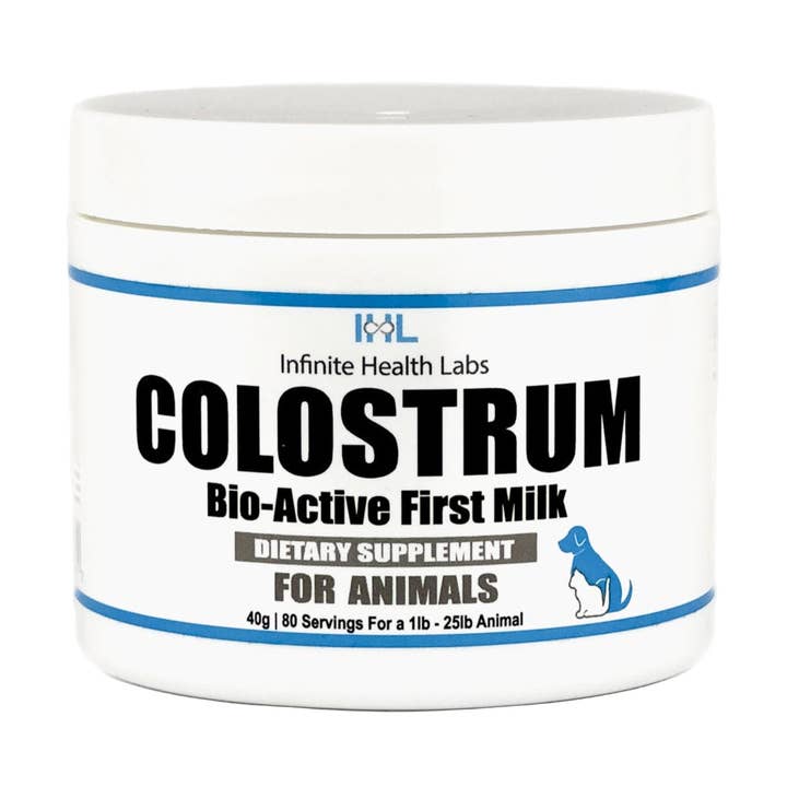 Infinite Health Labs, LLC – Engroshandel Supplement til kæledyr - Kat/hund – Bio-aktivt bovint colostrum til kæledyr0