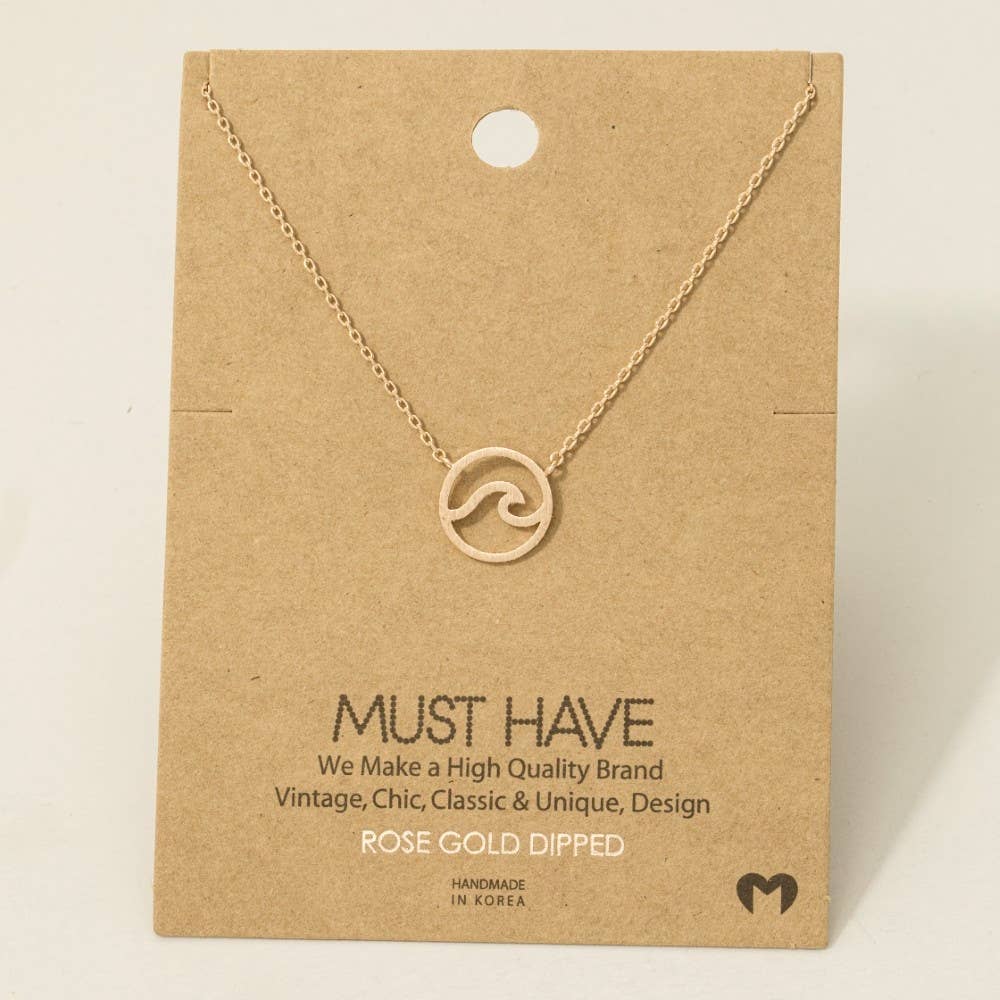 Fame Accessories - Vendita all'ingrosso Collana con ciondolo/pendaglio - Collana con ciondolo a forma di onda4