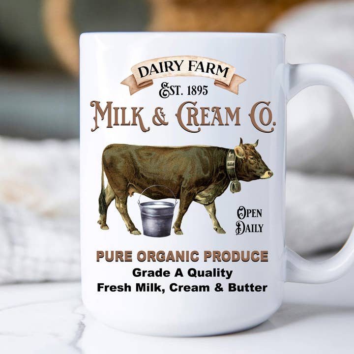 Dairy Farm Milk Cream Cow 15 oz Coffee Mug for wholesale by Avery Lane Gifts