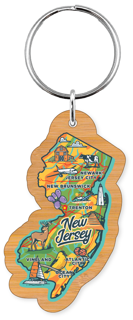 Morris Magnets - Wholesale Keychain - Unisex - Keychain - New Jersey Across America 2.05