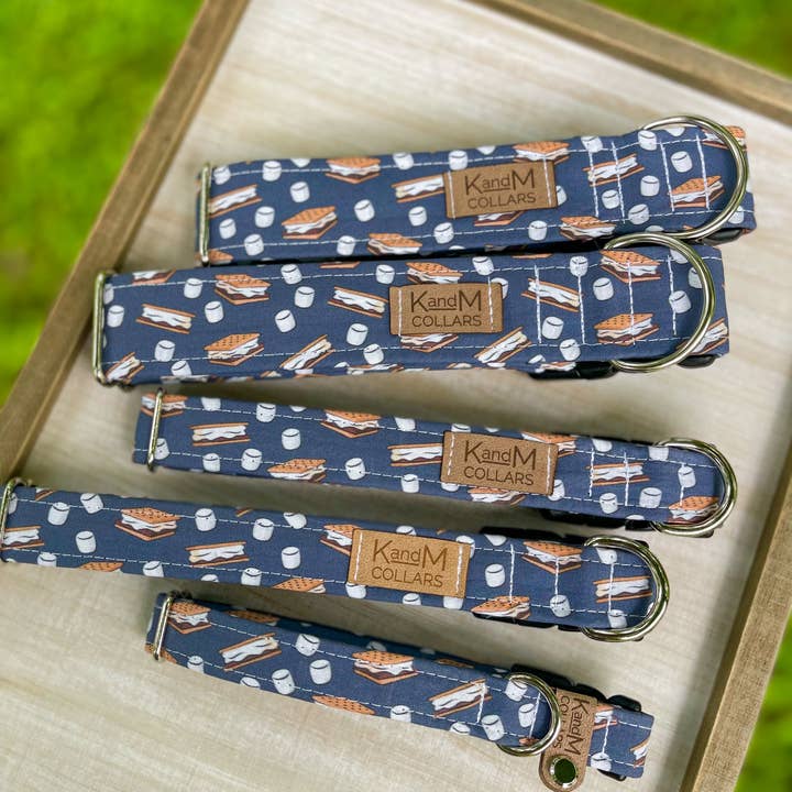 K and M Collars - Wholesale Pet Collar - Dog - S'mores Dog Collar, Fall Outdoor Camping, Smores, K and M5