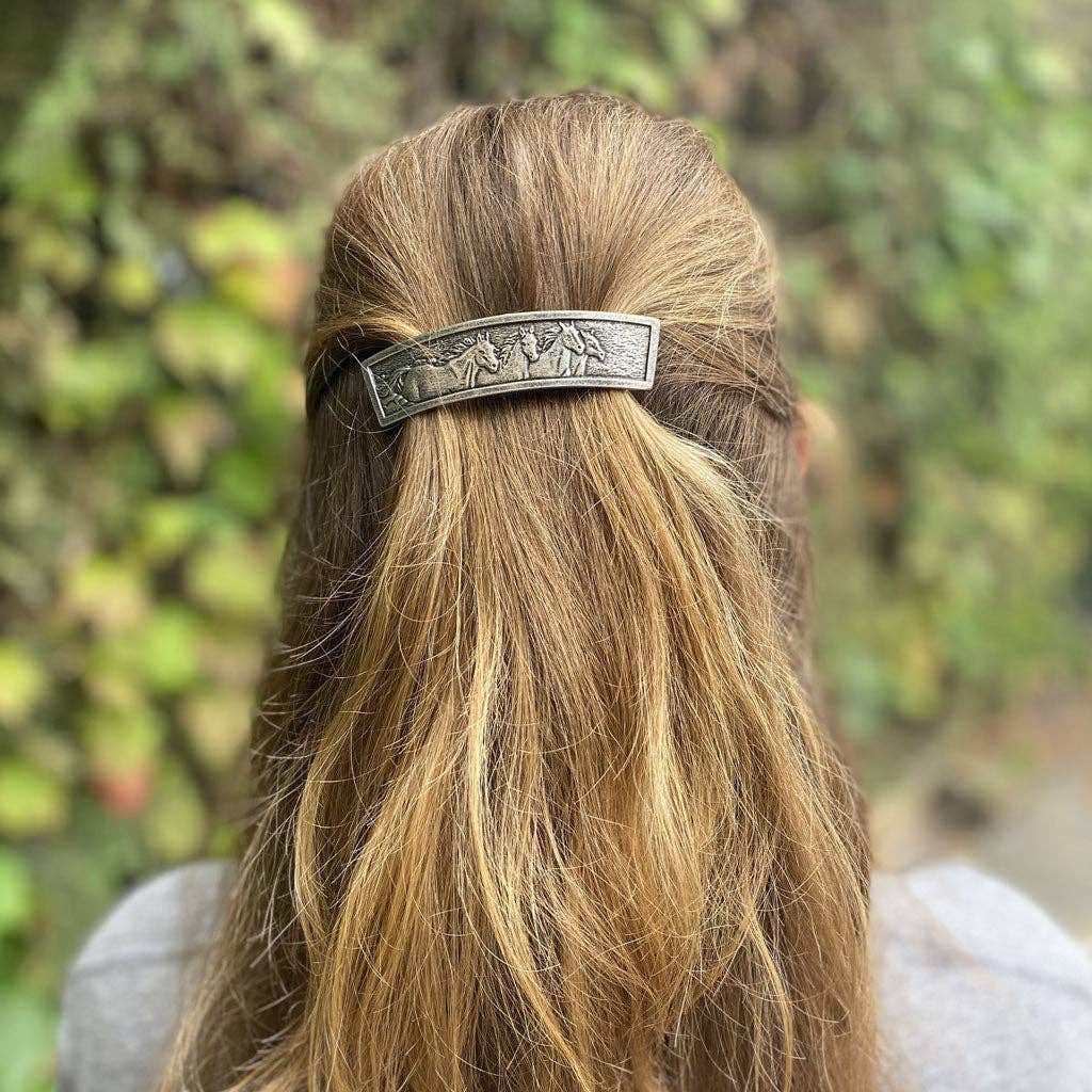 Oberon Design - Wholesale Barrette - Women's - Hair Clip, Barrette, Horses 80mm3