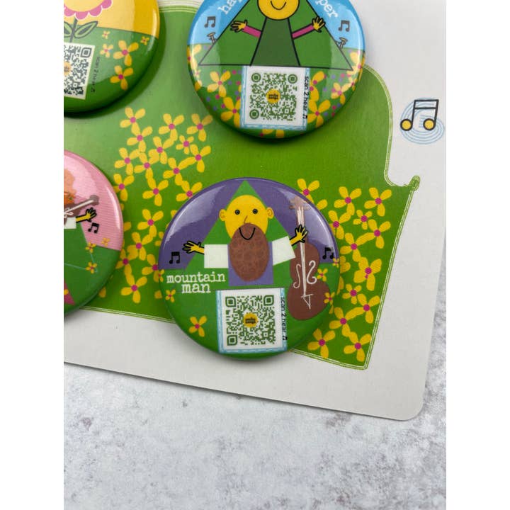 Smile Songs - Wholesale Lapel Pin/Button - Nature Lovers Pin Back Button Set - QR Code Singing Pins4