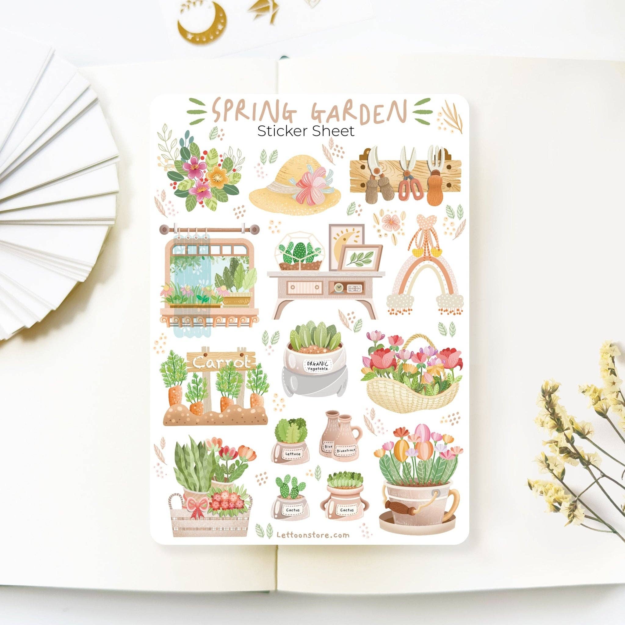 Lettoon - Wholesale Sticker - Sticker Sheet - Spring Garden