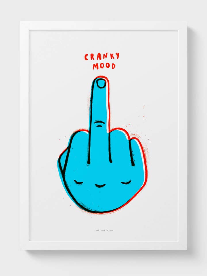 Impressão de Humor Rabugento | Poster Pop Divertido e Ousado A4–A3 por atacado de Just Cool Design