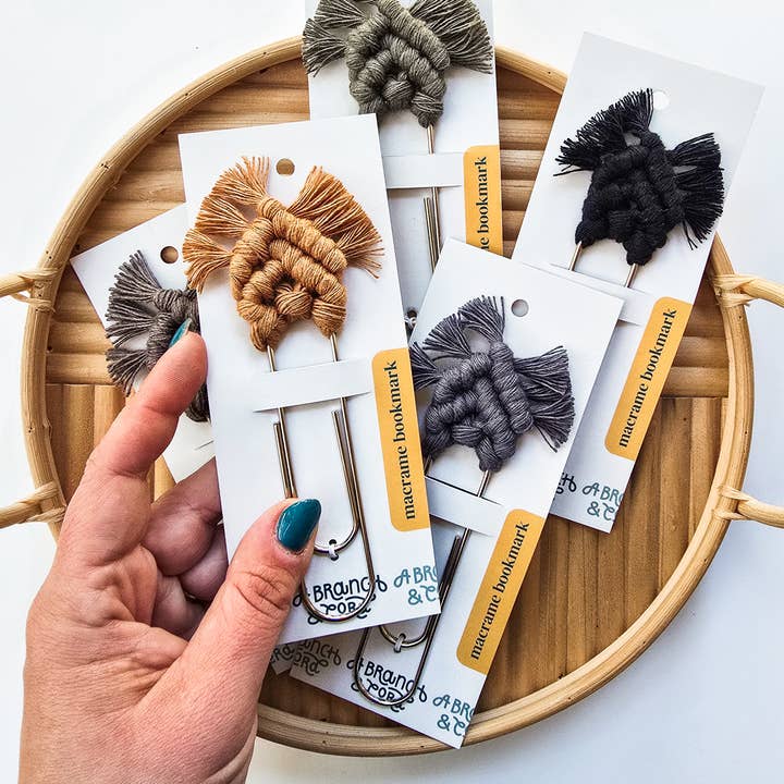 A Branch & Cord - Wholesale Bookmark - Handmade Macrame Bookmark – Boho Clip for Book Lovers5