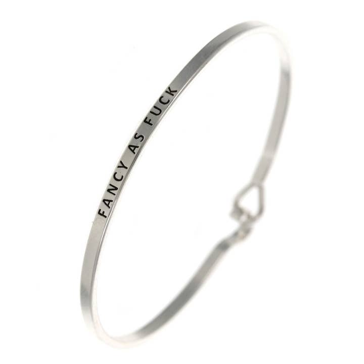 Bracelet à message gravé inspiré par FANCY AS FUCK_3 mm FR5267 pour la vente par 0011 PREMIERE