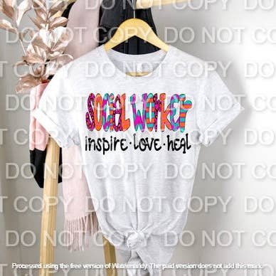 Sozialarbeiter Vollfarbe (Erwachsener) für den Großhandel von Heat Transfer Hub