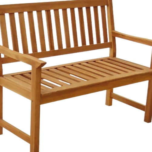 Traditonal Wooden Bench with Armrest for wholesale by Patio Wise