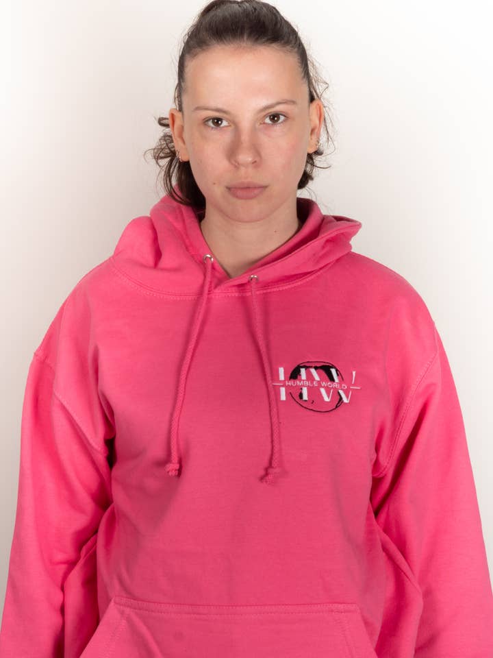Pink HW hoodie for wholesale by humbleworld ltd
