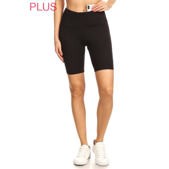 Pantaloncini da ciclismo Plus Size da 8" Inseam Activewear per la vendita all'ingrosso da parte di Leggings Depot