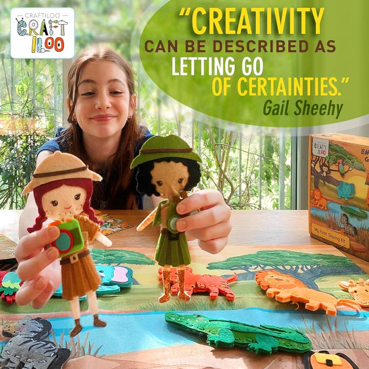 Craftiloo - Venta al por mayor Kits de costura - Kit de Costura Safari para Niños