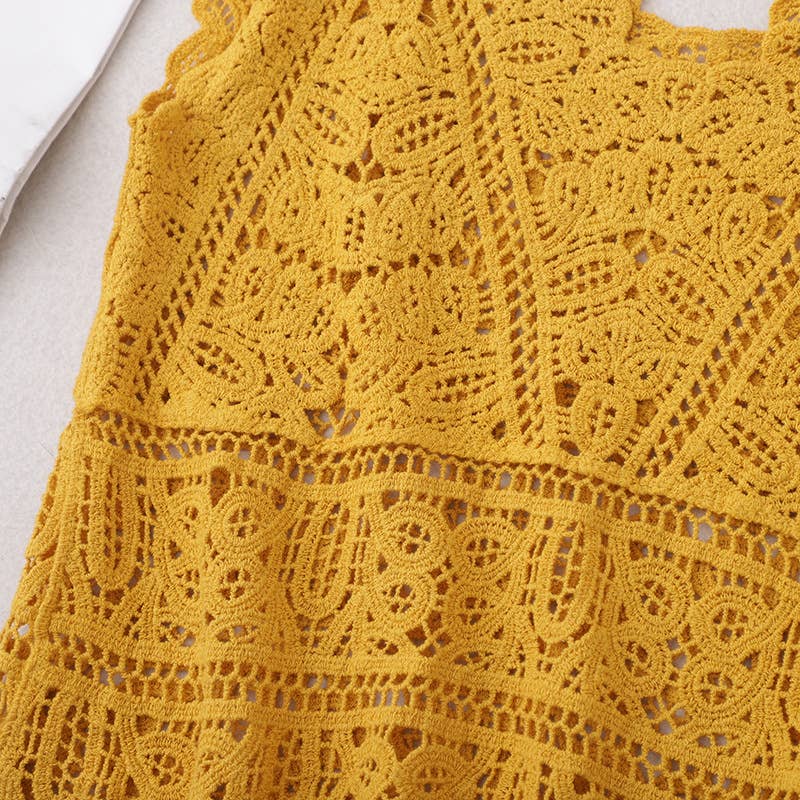 Hope & Sunshine - Wholesale Swim Cover Up - Women's - Lace Crochet Cover-up Top Tank6