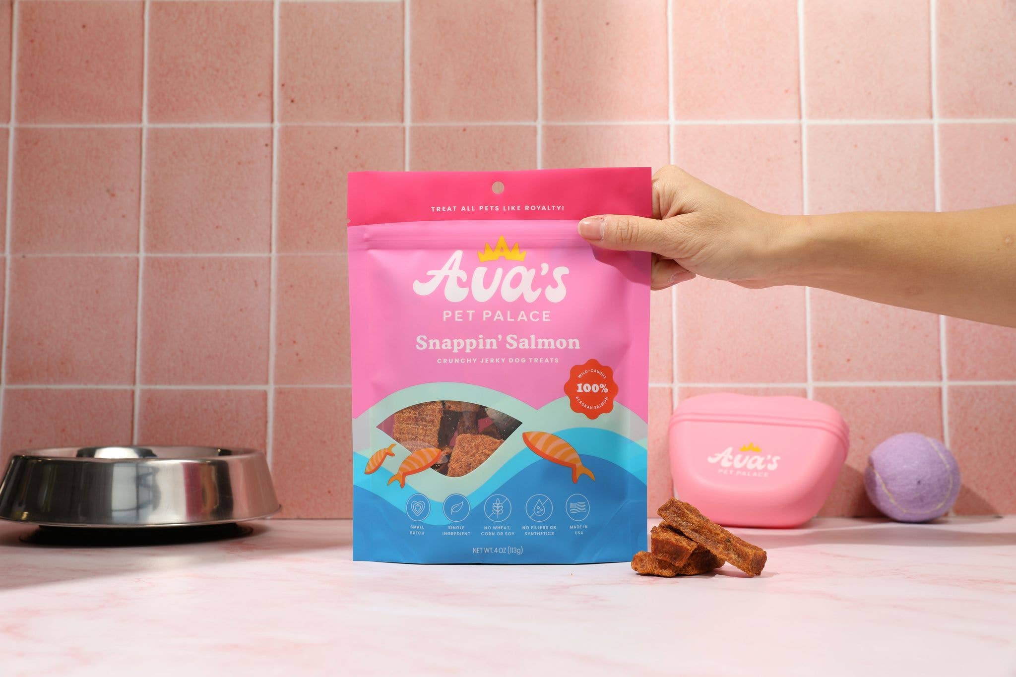 Ava's Pet Palace - Wholesale Pet Treats - Dog - Wild Salmon Treats - Single Ingredient 4