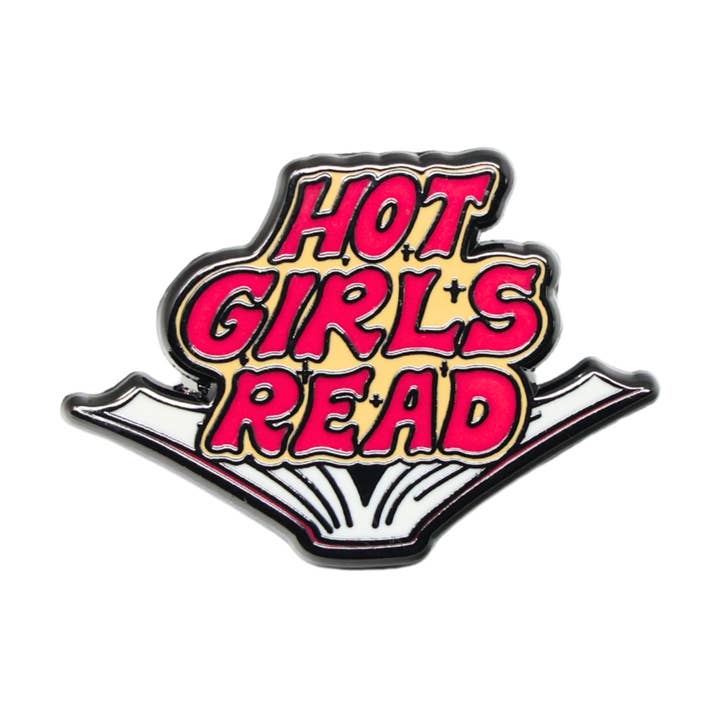 Les filles sexy lisent | Épingle en émail amusante pour la vente par Sleazy Greetings