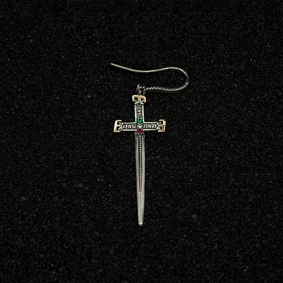 Boucle d'oreille Rea - Argent sterling+Or pour la vente par Julia Costantino