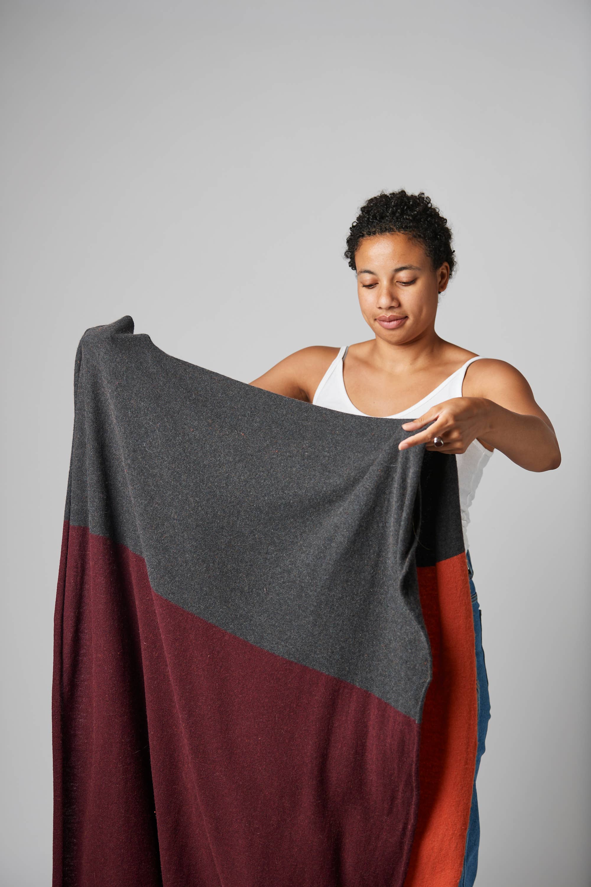 Margolis Pineo Italia - Wholesale Throw Blanket - COZY CASHMERE BLEND THROW, 'TRICOLORE' - HOLIDAY FAVE!19