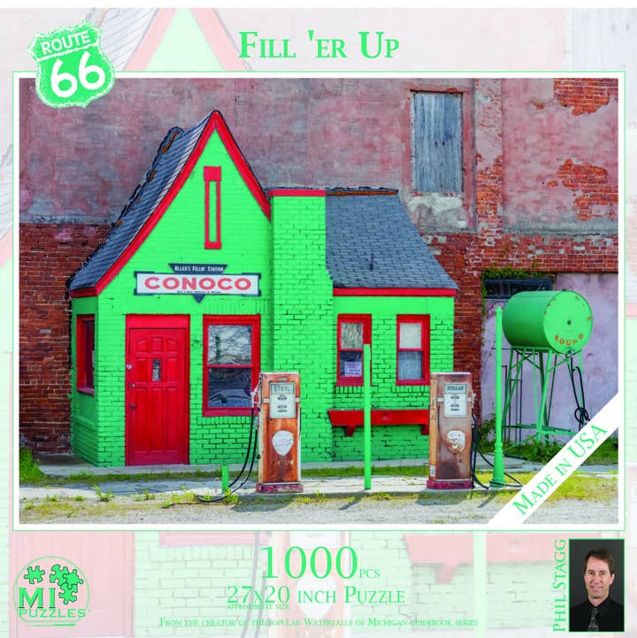 Phil Stagg Photography - Wholesale Puzzle - Adult - Fill 'Er Up (Route 66) - 1000 Piece Oklahoma Puzzle