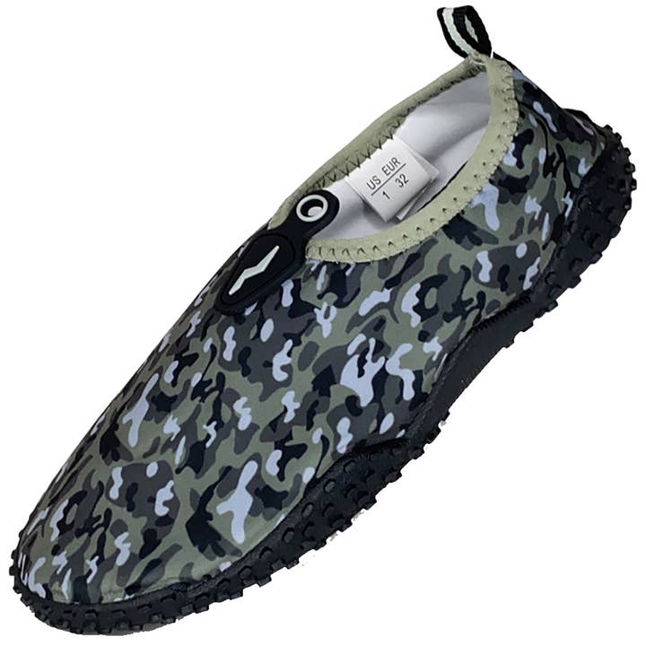 Norty Jongens Waterschoenen Camo Aqua Sokken Grijs voor wholesale door Eastern Off Price