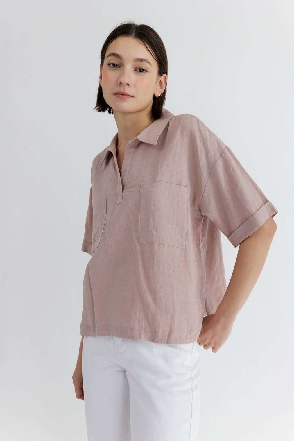 MOD REF - Wholesale Button Down Shirt - Women's - The Cal Top7