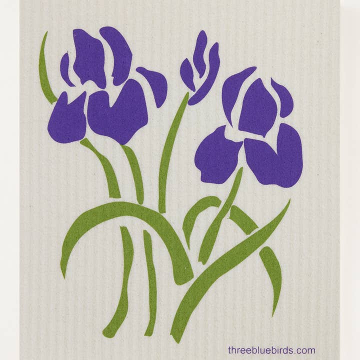 Three Bluebirds Swedish Dishcloths - Wholesale Dishcloth - Iris Swedish Dishcloth