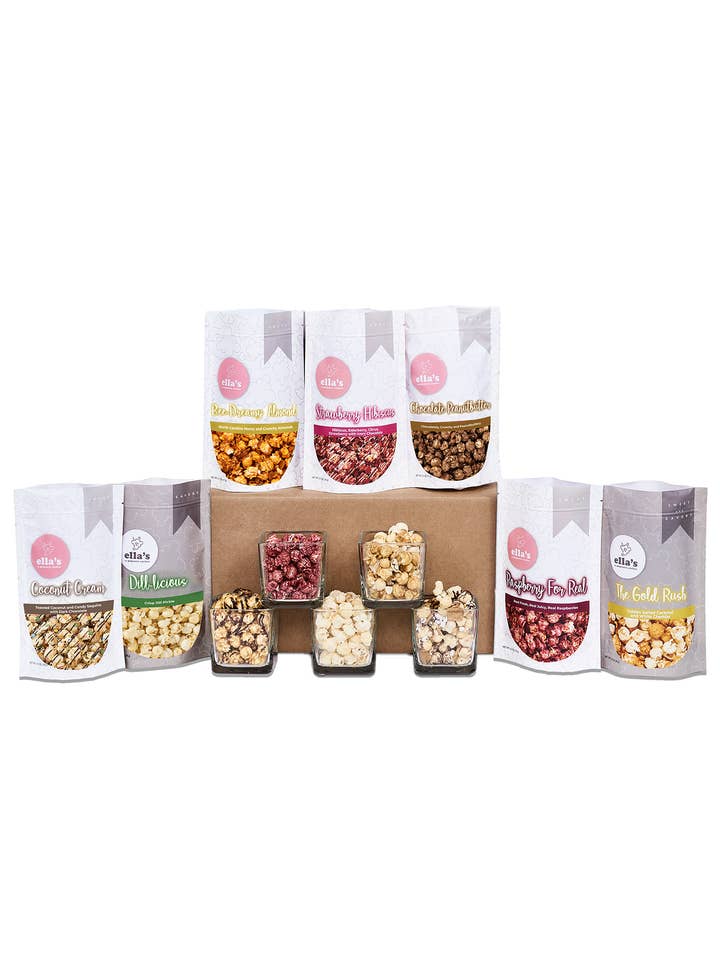 Coffret d'échantillons des favoris du printemps pour la vente par Ella's Popcorn