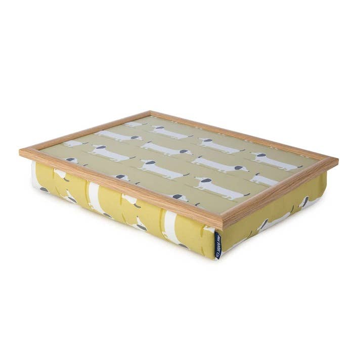 Blue Badge Co - Wholesale Serving Tray - Bean Bag Cushioned Wooden Frame Lap Tray in Sausage Dog